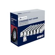 UP-10058CB 33mm X 2-7/16" Chrome Plastic Standard Nut Cover With Flange - Push-On (Color Box of 60)