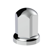 UP-10058 33mm X 2-7/16" Chrome Plastic Standard Nut Covers With Flange - Push-On (Color Box of 20)