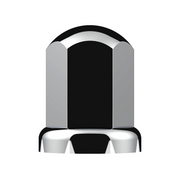 UP-10058 33mm X 2-7/16" Chrome Plastic Standard Nut Covers With Flange - Push-On (Color Box of 20)