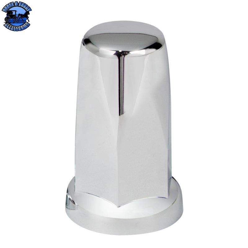 UP-10059B 33mm X 3-1/4" Chrome Plastic Tall Nut Cover With Flange - Push-On (Bulk)