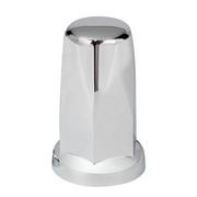 UP-10059B 33mm X 3-1/4" Chrome Plastic Tall Nut Cover With Flange - Push-On (Bulk)