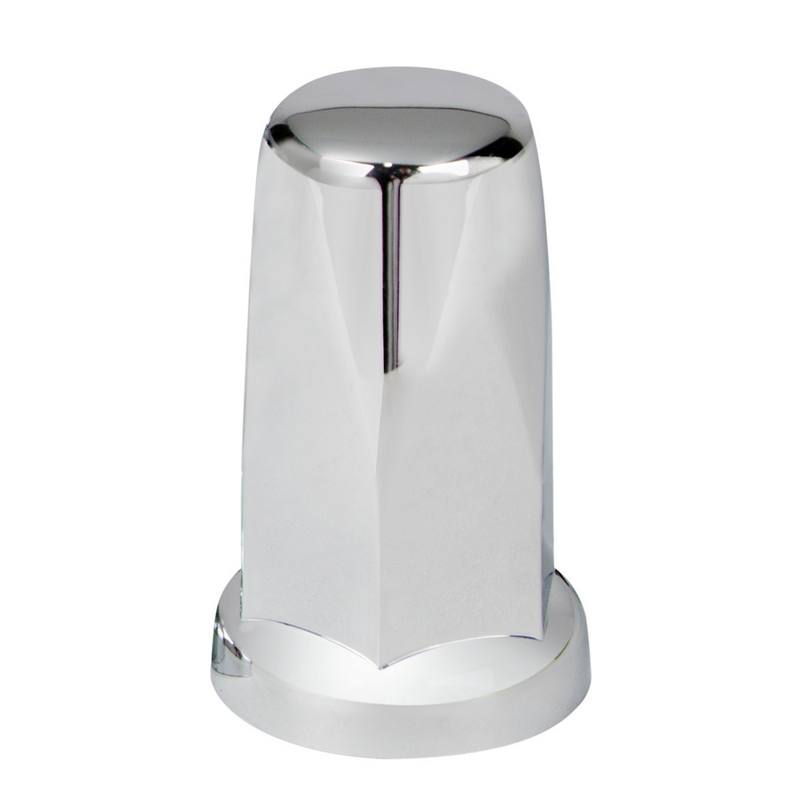 UP-10059B 33mm X 3-1/4" Chrome Plastic Tall Nut Cover With Flange - Push-On (Bulk)