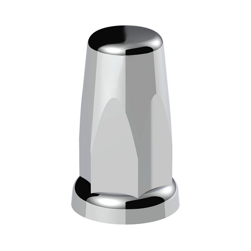 UP-10059 33mm X 3-1/4" Chrome Plastic Tall Nut Covers With Flange - Push-On (Box of 20)