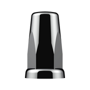 UP-10059 33mm X 3-1/4" Chrome Plastic Tall Nut Covers With Flange - Push-On (Box of 20)