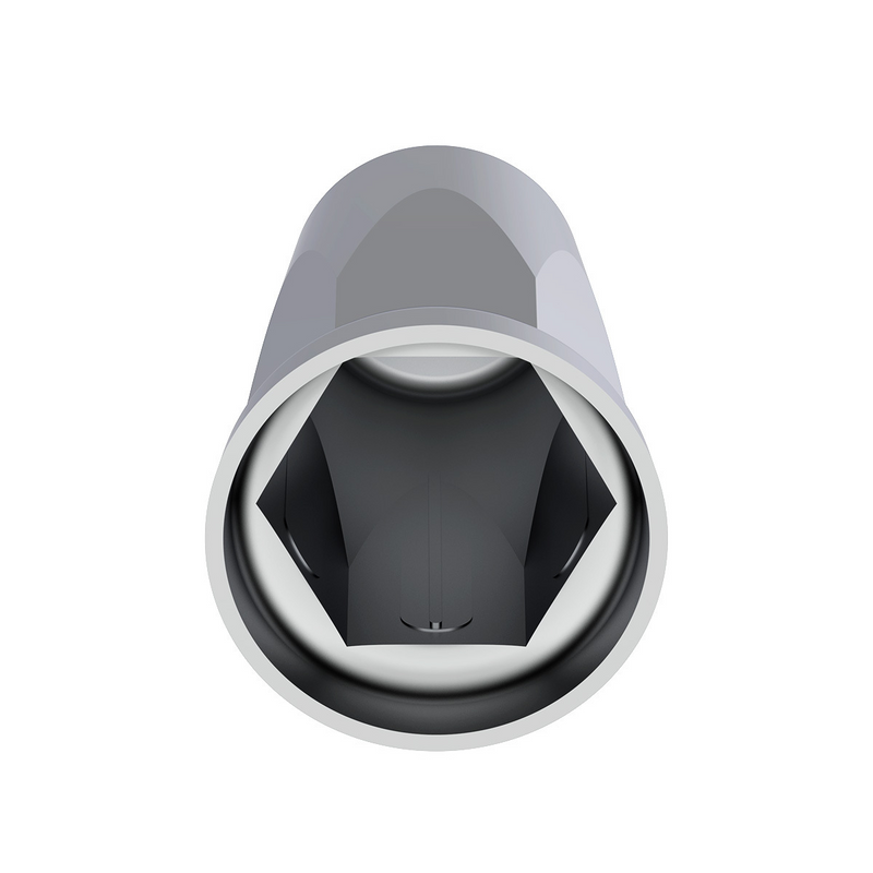 UP-10059 33mm X 3-1/4" Chrome Plastic Tall Nut Covers With Flange - Push-On (Box of 20)
