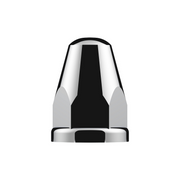 UP-10060B 33mm x 2-5/8" Chrome Plastic Bullet Nut Cover With Flange - Push-On (Bulk)