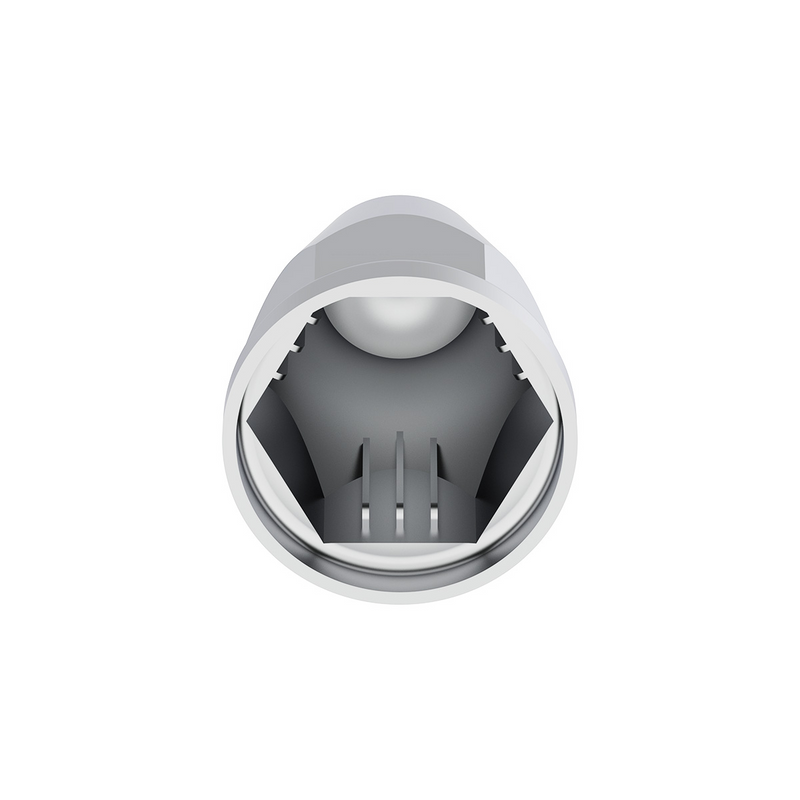 UP-10060B 33mm x 2-5/8" Chrome Plastic Bullet Nut Cover With Flange - Push-On (Bulk)