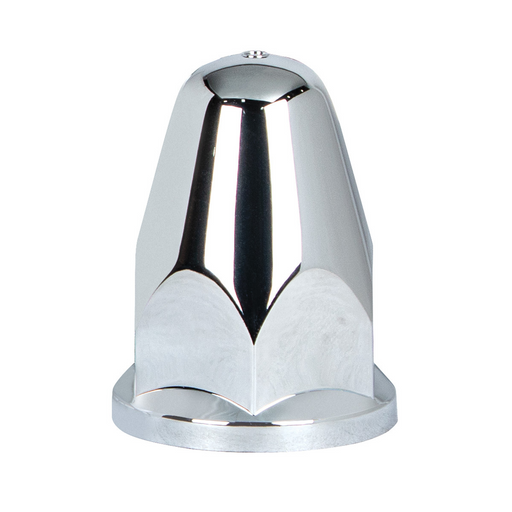 UP-10060CB 33mm X 2-5/8" Chrome Plastic Bullet Nut Covers With Flange - Push-On (60-Pack)