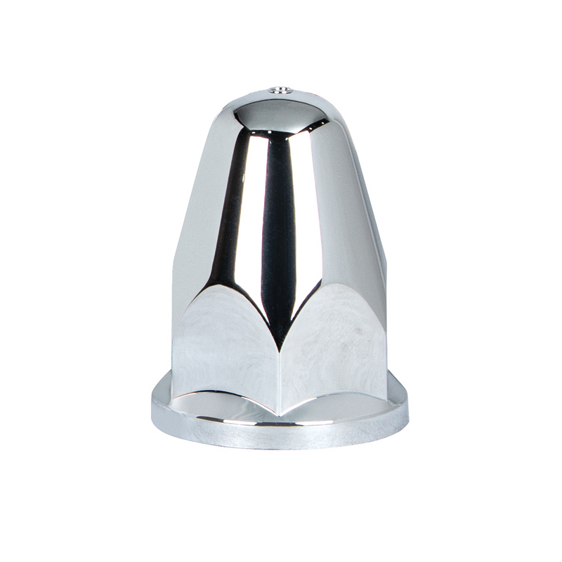 UP-10060CB 33mm X 2-5/8" Chrome Plastic Bullet Nut Covers With Flange - Push-On (60-Pack)