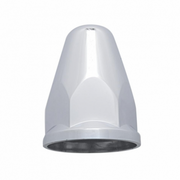 UP-10060CB 33mm X 2-5/8" Chrome Plastic Bullet Nut Covers With Flange - Push-On (60-Pack)