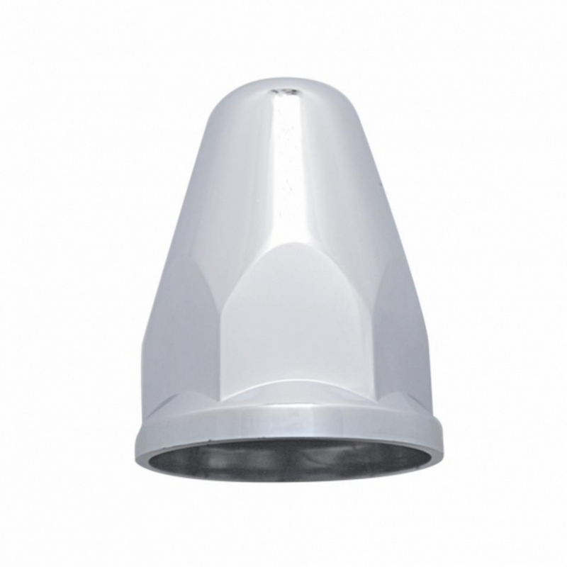 UP-10060CB 33mm X 2-5/8" Chrome Plastic Bullet Nut Covers With Flange - Push-On (60-Pack)