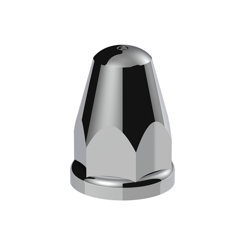 UP-10060 33mm X 2-5/8" Chrome Plastic Bullet Nut Covers With Flange - Push-On (Box of 20)