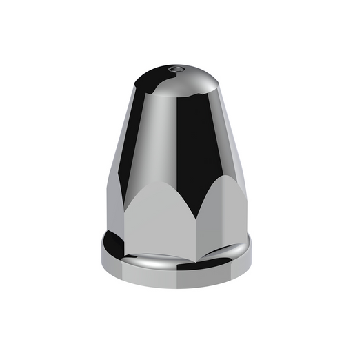 UP-10060 33mm X 2-5/8" Chrome Plastic Bullet Nut Covers With Flange - Push-On (Box of 20)
