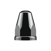 UP-10060 33mm X 2-5/8" Chrome Plastic Bullet Nut Covers With Flange - Push-On (Box of 20)