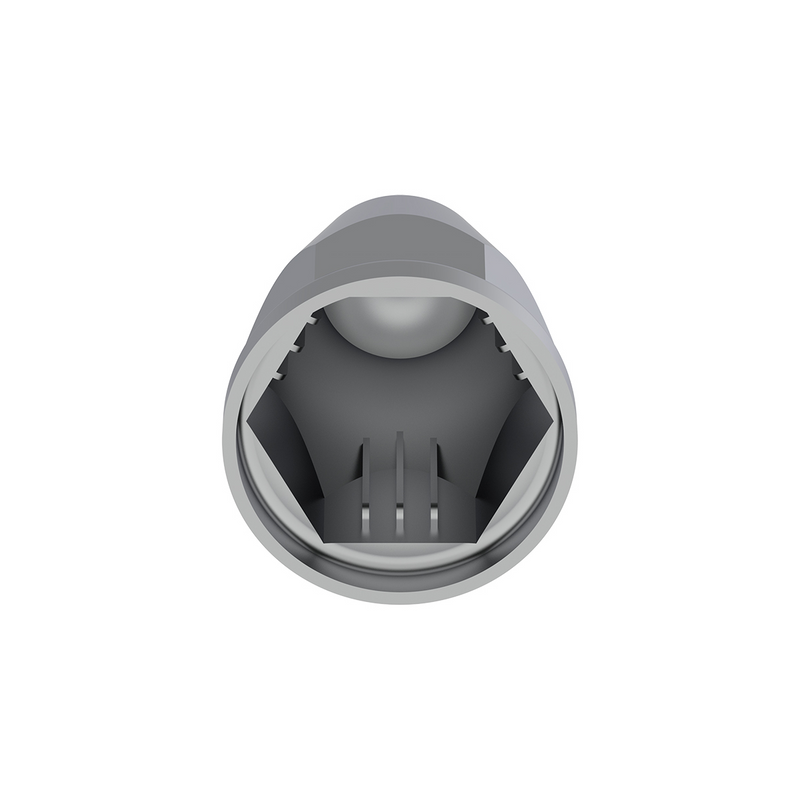 UP-10060 33mm X 2-5/8" Chrome Plastic Bullet Nut Covers With Flange - Push-On (Box of 20)