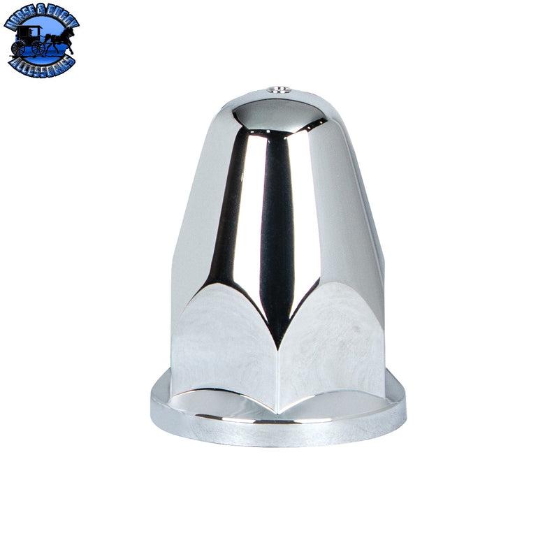 UP-10060B 33mm x 2-5/8" Chrome Plastic Bullet Nut Cover With Flange - Push-On (Bulk)
