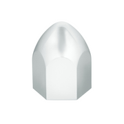 UP-10062P50 1" X 1 5/8" Chrome Plastic Bullet Nut Cover - Push-On (50-Pack)