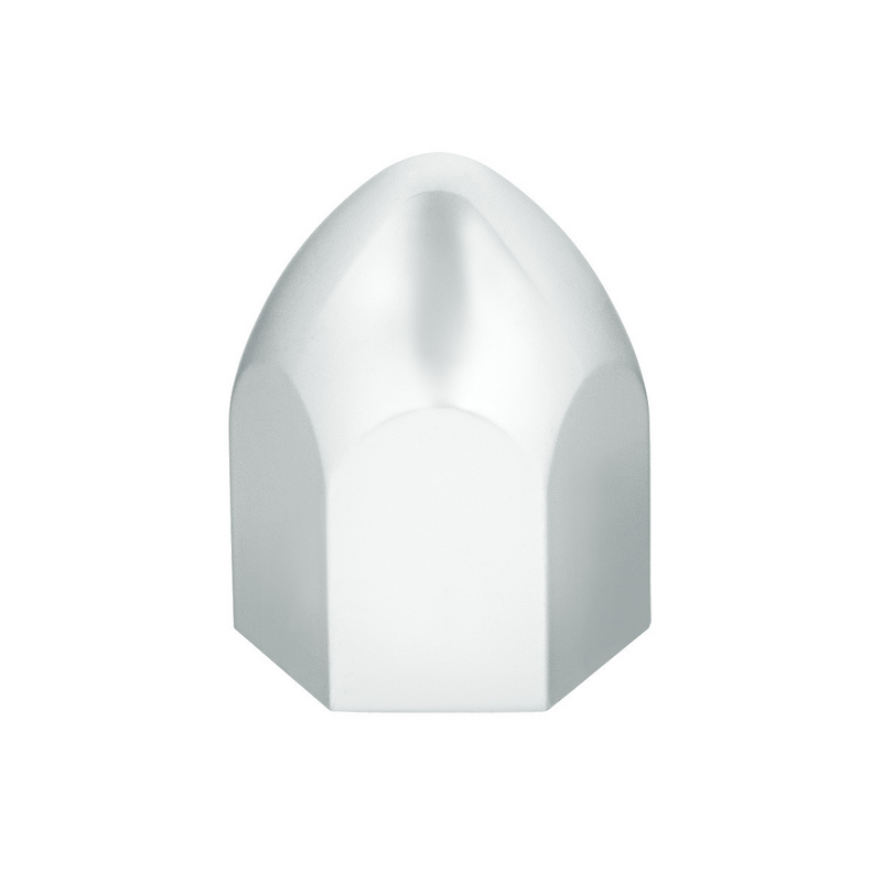 UP-10062P50 1" X 1 5/8" Chrome Plastic Bullet Nut Cover - Push-On (50-Pack)