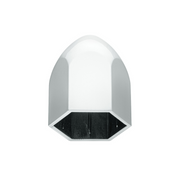 UP-10062P50 1" X 1 5/8" Chrome Plastic Bullet Nut Cover - Push-On (50-Pack)