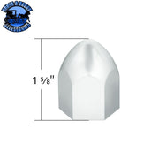 1" X 1 5/8" Chrome Plastic Bullet Nut Cover - Push-On (50-Pack) Light Gray