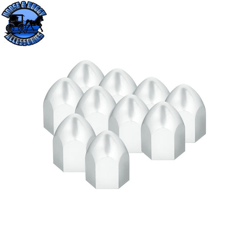 UP-10062P 1" x 1 5/8" Chrome Plastic Bullet Nut Cover - Push-On (10 Pack) NUT COVER Light Gray