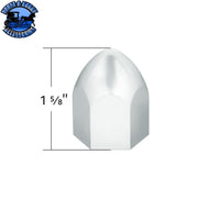 UP-10062P 1" x 1 5/8" Chrome Plastic Bullet Nut Cover - Push-On (10 Pack) NUT COVER Light Gray