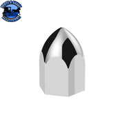 UP-10063 11/16" X 1-5/16" Chrome Plastic Bullet Nut Cover - Push-On Light Gray