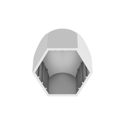 UP-10063P50 11/16" X 1-5/16" Chrome Plastic Bullet Nut Cover - Push-On (50-Pack)