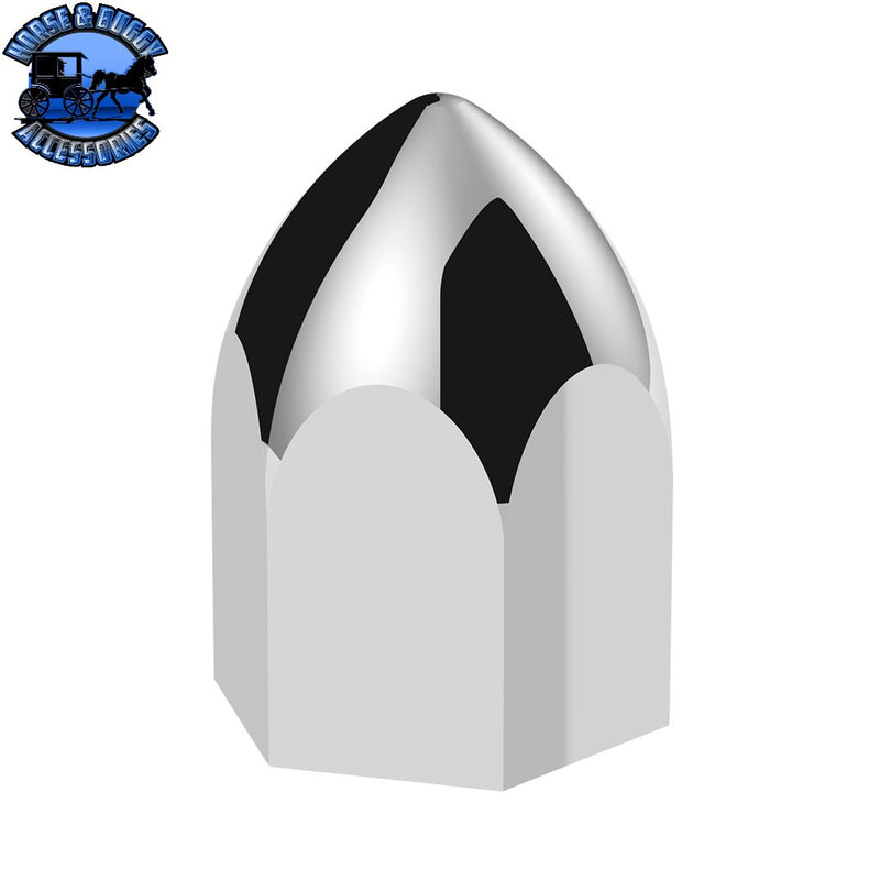 UP-10063P 11/16" X 1-5/16" Chrome Plastic Bullet Nut Cover - Push-On (10-Pack) NUT COVER Light Gray