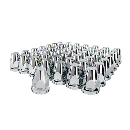 UP-10064CB 33mm x 2-3/4" Chrome Plastic Original Nut Covers - Thread-On (Box of 60)