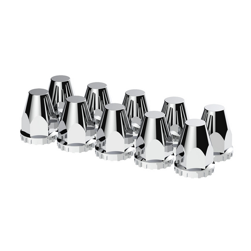 UP-10064 33mm X 2-3/4" Chrome Plastic Original Nut Covers - Thread-On (Box of 10)