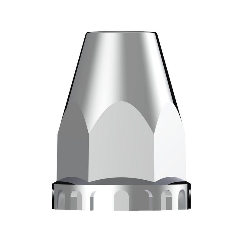 UP-10064 33mm X 2-3/4" Chrome Plastic Original Nut Covers - Thread-On (Box of 10)