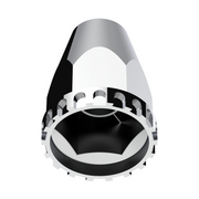 UP-10064 33mm X 2-3/4" Chrome Plastic Original Nut Covers - Thread-On (Box of 10)