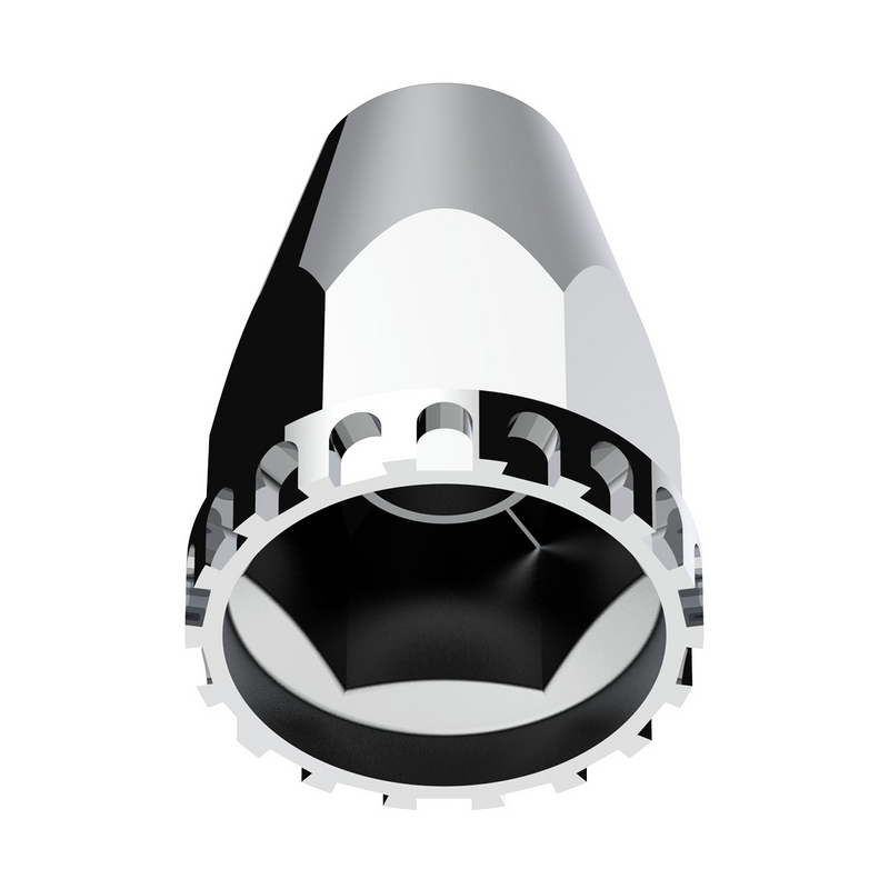 UP-10064 33mm X 2-3/4" Chrome Plastic Original Nut Covers - Thread-On (Box of 10)