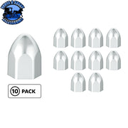 UP-10065P 9/16" x 15/16" Chrome Plastic Bullet Nut Covers - Push-On (10-Pack) NUT COVER Light Gray