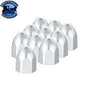 UP-10065P 9/16" x 15/16" Chrome Plastic Bullet Nut Covers - Push-On (10-Pack) NUT COVER Light Gray