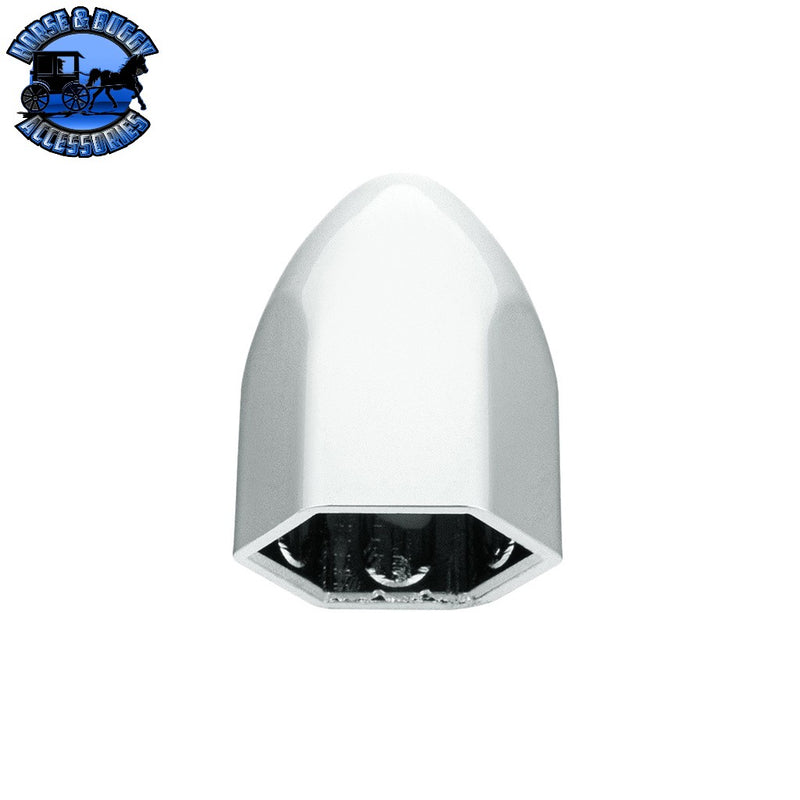 UP-10065P 9/16" x 15/16" Chrome Plastic Bullet Nut Covers - Push-On (10-Pack) NUT COVER Light Gray