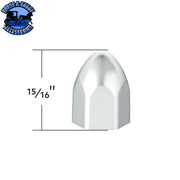 UP-10065P 9/16" x 15/16" Chrome Plastic Bullet Nut Covers - Push-On (10-Pack) NUT COVER Light Gray