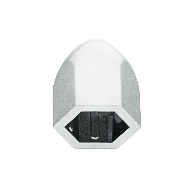 UP-10066P 1/2" x 15/16" Chrome Plastic Bullet Nut Covers - Push-On (10-Pack)