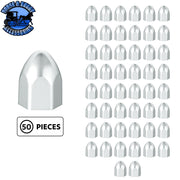UP-10066P50 1/2" X 15/16" Chrome Plastic Bullet Nut Cover - Push-On (50-Pack) NUT COVER Light Gray