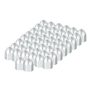 UP-10066P50 1/2" X 15/16" Chrome Plastic Bullet Nut Cover - Push-On (50-Pack)