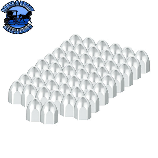 UP-10066P50 1/2" X 15/16" Chrome Plastic Bullet Nut Cover - Push-On (50-Pack) NUT COVER Light Gray