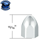 UP-10066P50 1/2" X 15/16" Chrome Plastic Bullet Nut Cover - Push-On (50-Pack) NUT COVER Light Gray
