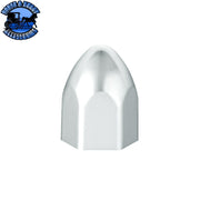 UP-10066P 1/2" x 15/16" Chrome Plastic Bullet Nut Covers - Push-On (10-Pack) Light Gray