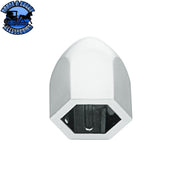 UP-10066P 1/2" x 15/16" Chrome Plastic Bullet Nut Covers - Push-On (10-Pack) Light Gray
