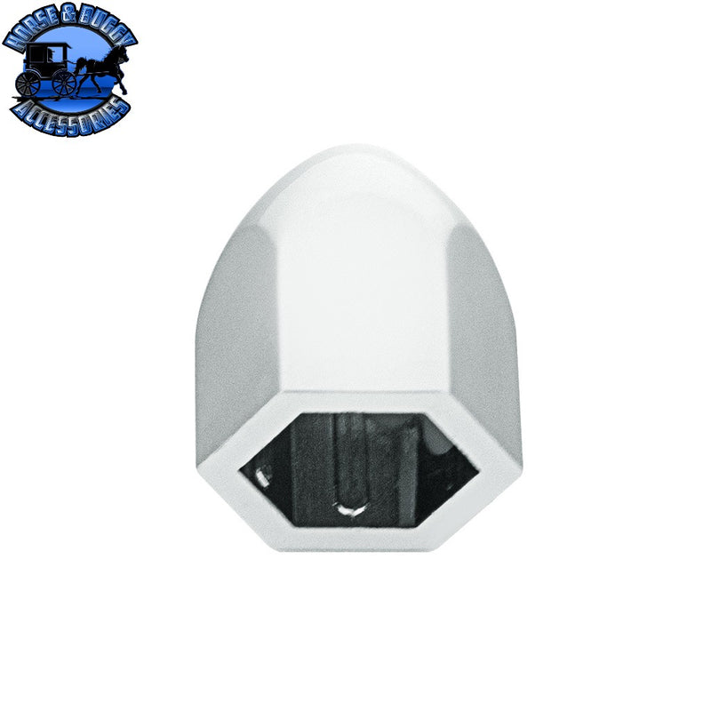 UP-10066P 1/2" x 15/16" Chrome Plastic Bullet Nut Covers - Push-On (10-Pack) Light Gray