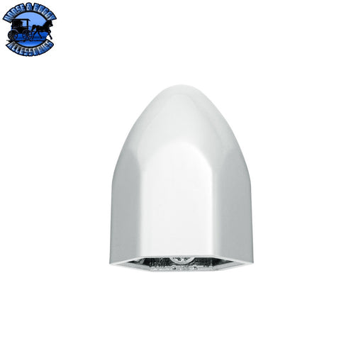 7/16" X 3/4" Chrome Plastic Bullet Nut Cover - Push-On Light Gray