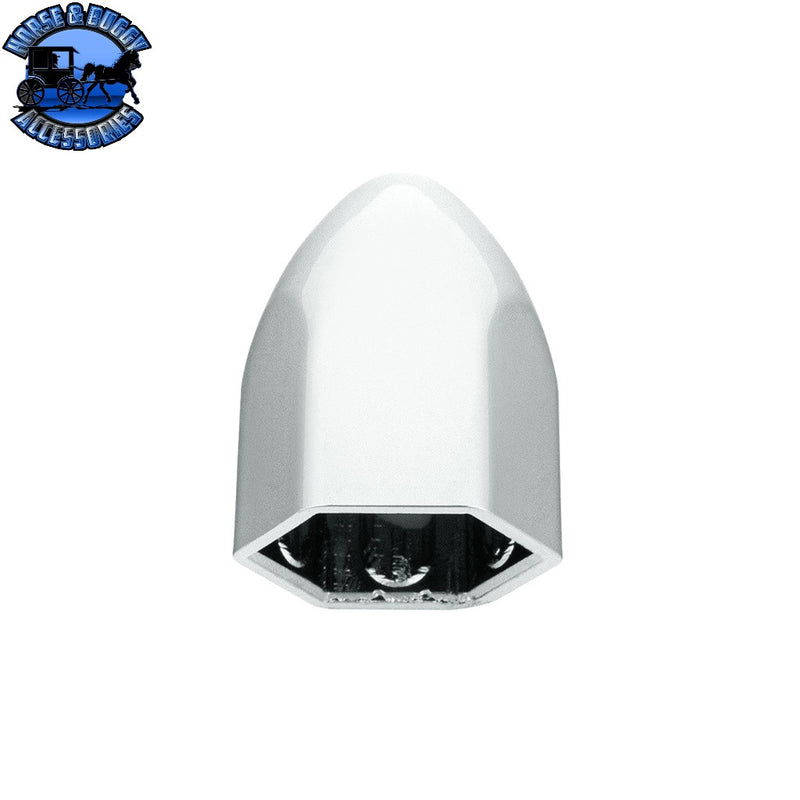 7/16" X 3/4" Chrome Plastic Bullet Nut Cover - Push-On Light Gray
