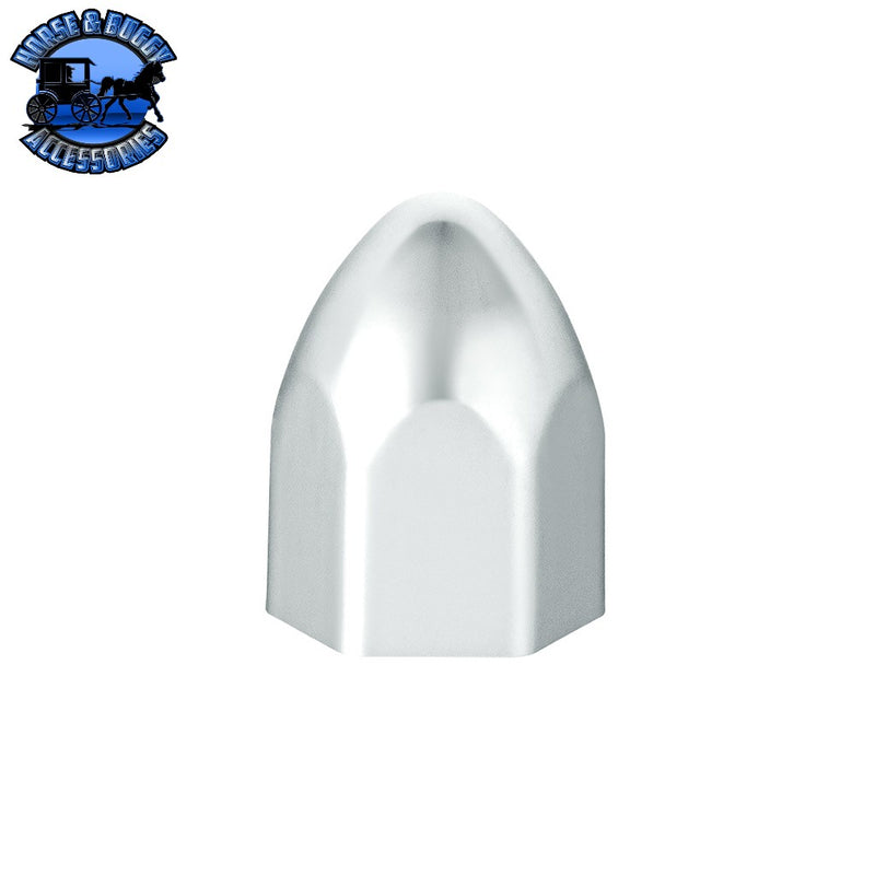 7/16" x 3/4" Chrome Plastic Bullet Nut Covers - Push-On (10-Pack) Light Gray