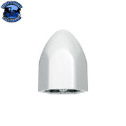 7/16" x 3/4" Chrome Plastic Bullet Nut Covers - Push-On (10-Pack) Light Gray